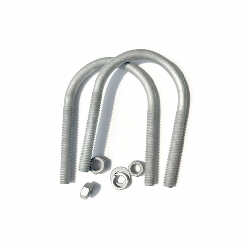 Heavy-Duty U-Bolt | Galvanized or Stainless | 40–60mm Width Galvanized or Stainless Steel U-Bolt with Hex Nuts for Solar Mounting and Tube Framing